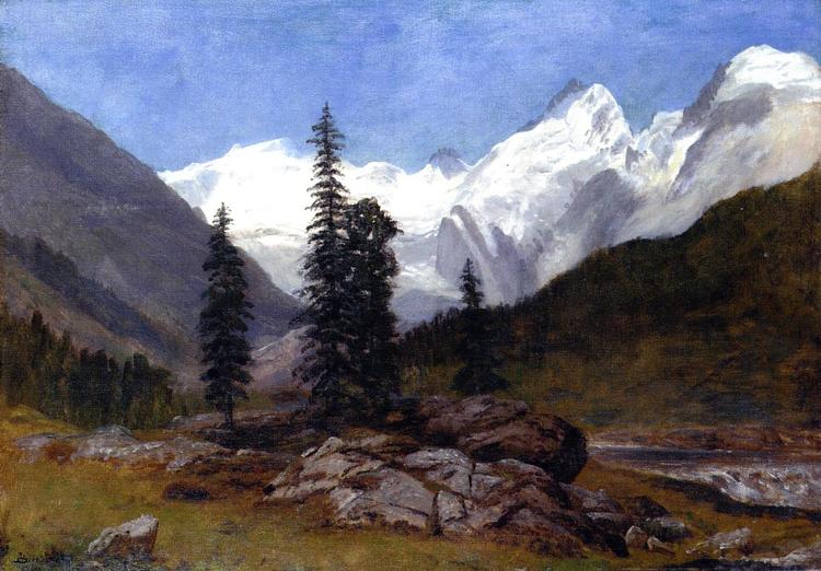 Albert Bierstadt Oil Painting Rocky Mountain - Click Image to Close